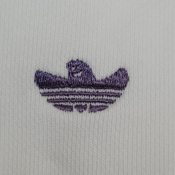 Adidas Zip Jacket Large 23x24 White Embroidered Trefoil Logo - Picture 13 of 16